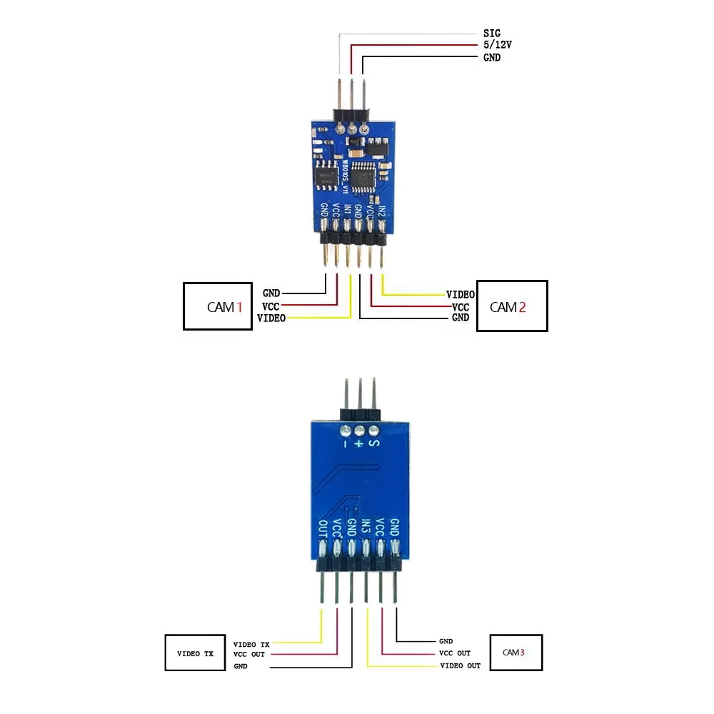 Modul Pengalih Video 3 Saluran - Drone Battery ulasan dan harga