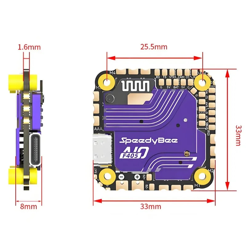 SpeedyBee F405 AIO Flight Cont - Drone Flight Controller ulasan dan harga